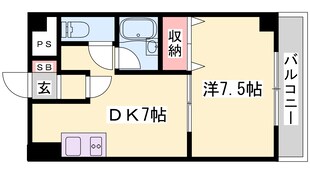 手柄駅 徒歩14分 2階の物件間取画像